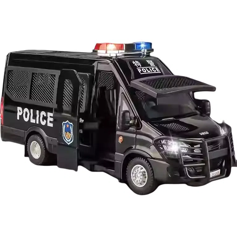 卡威 依维柯特警 合金警车 成品模型