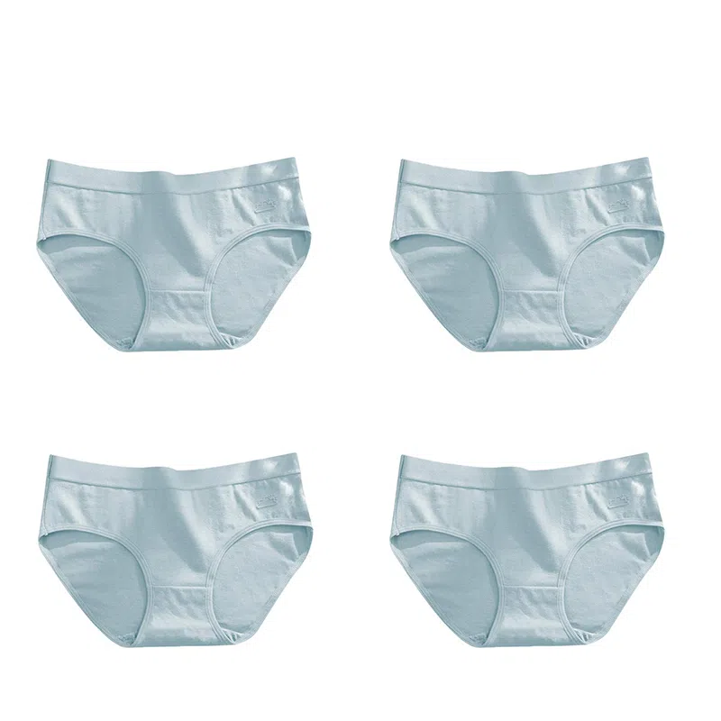 棉基因 舒适柔软亲肤简约透气抑菌裆中腰高弹三角内裤 女款 组合装