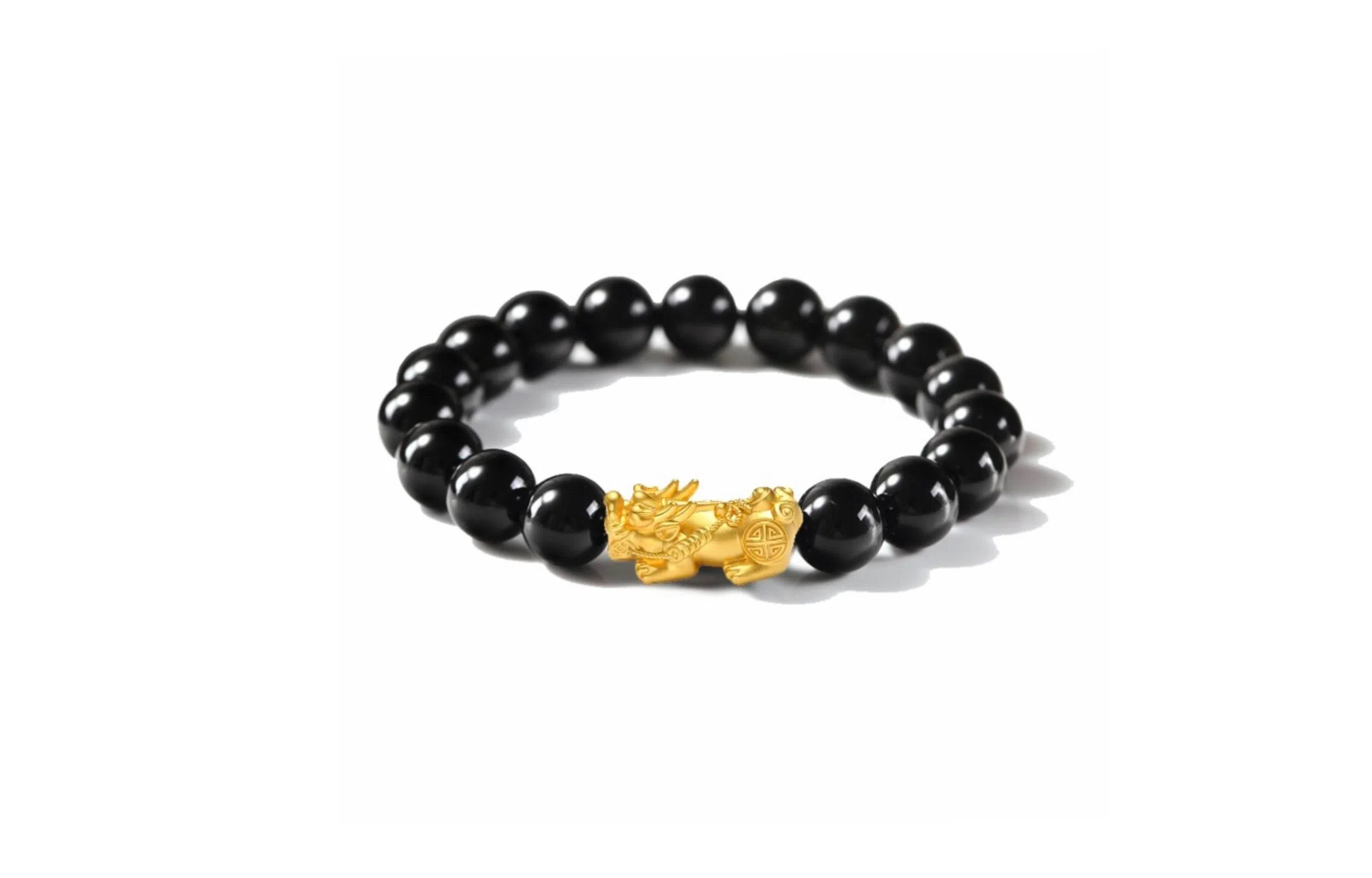 嘉福莱 招财吞金兽 好运 八方来财财源滚滚 轻奢百搭精致简约 国潮流行时尚高级感 黑檀 手串 男女同款情侣款