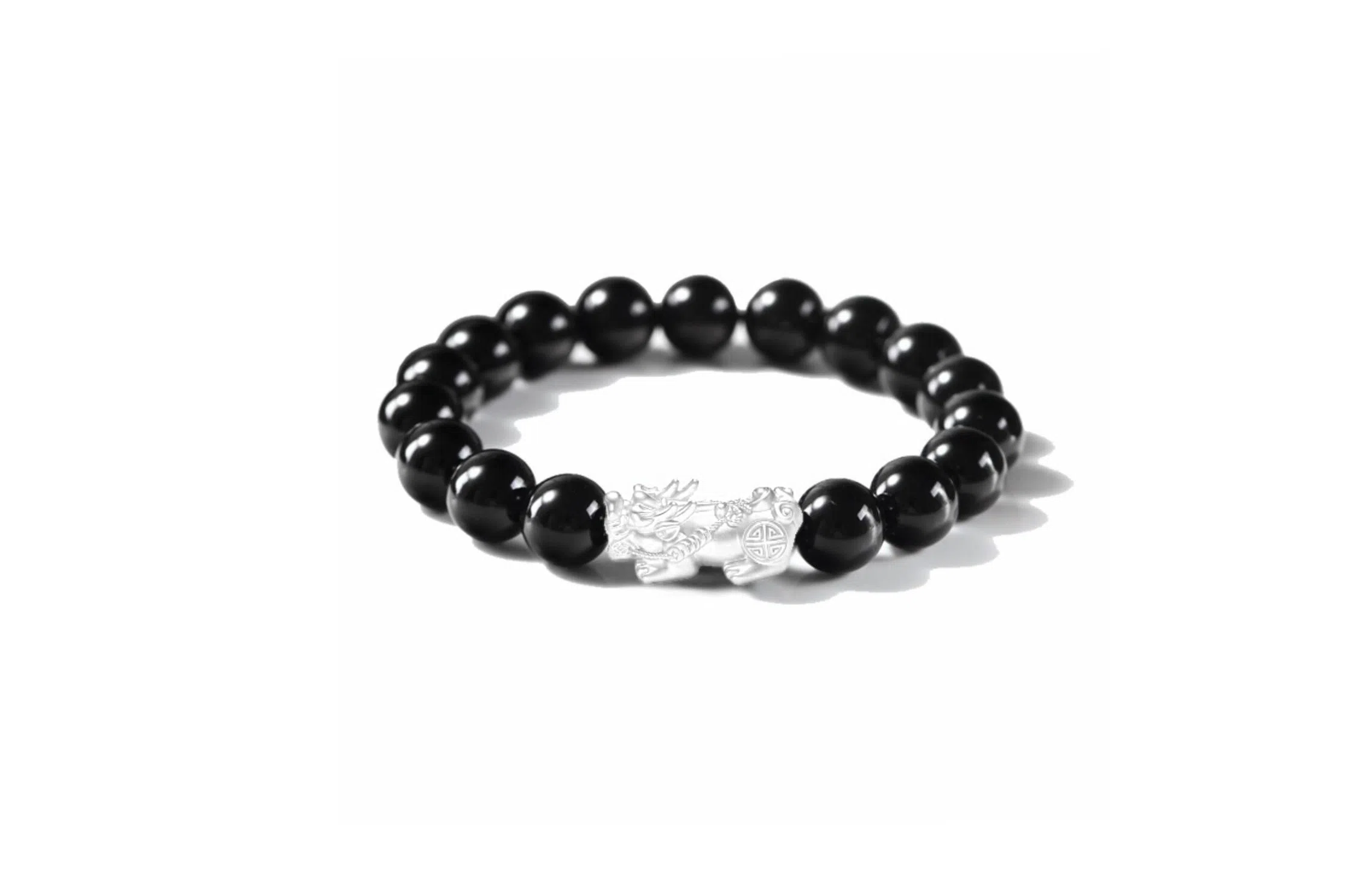 嘉福莱 招财吞金兽 好运 八方来财财源滚滚 轻奢百搭精致简约 国潮流行时尚高级感 黑檀 手串 男女同款情侣款