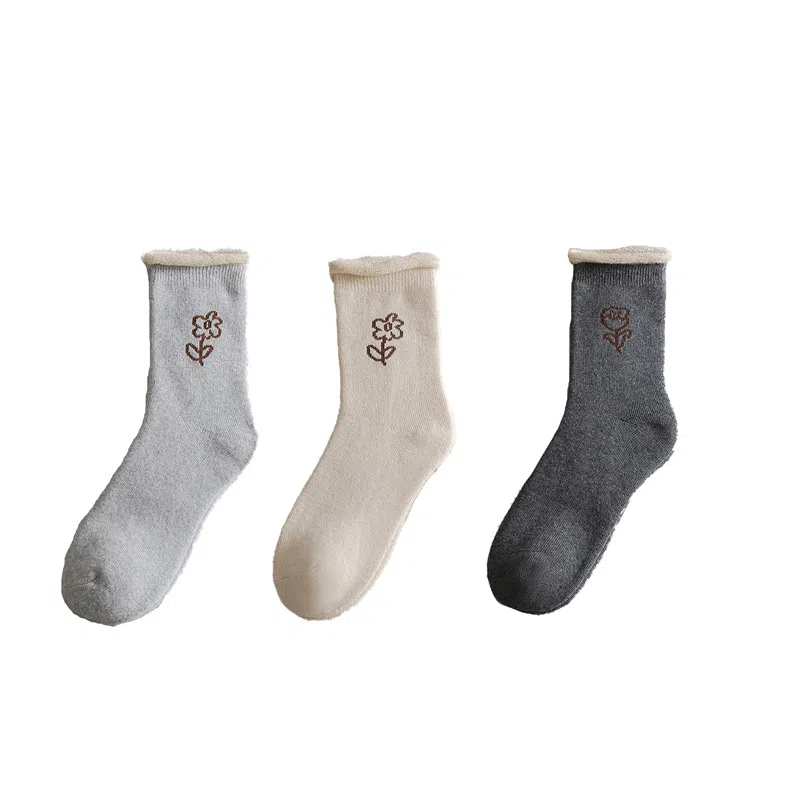 棉基因 加厚运动透气防臭中筒袜 女款 组合装