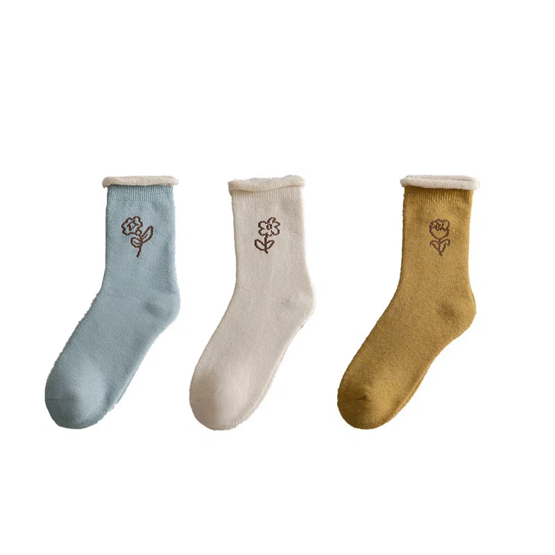 棉基因 加厚运动透气防臭中筒袜 女款 组合装