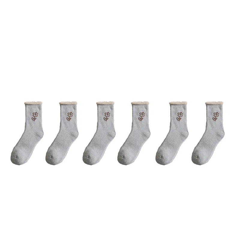 棉基因 加厚运动透气防臭中筒袜 女款 组合装