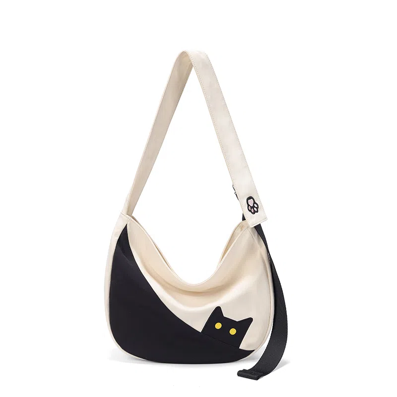 NOXXON Nylon Crossbody Bag Caramel Brown/Off-White