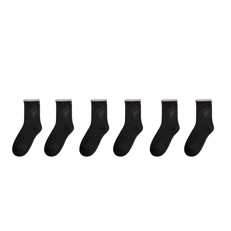 棉基因 加厚运动透气防臭中筒袜 女款 组合装