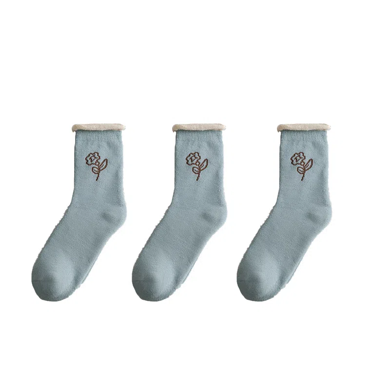 棉基因 加厚运动透气防臭中筒袜 女款 组合装