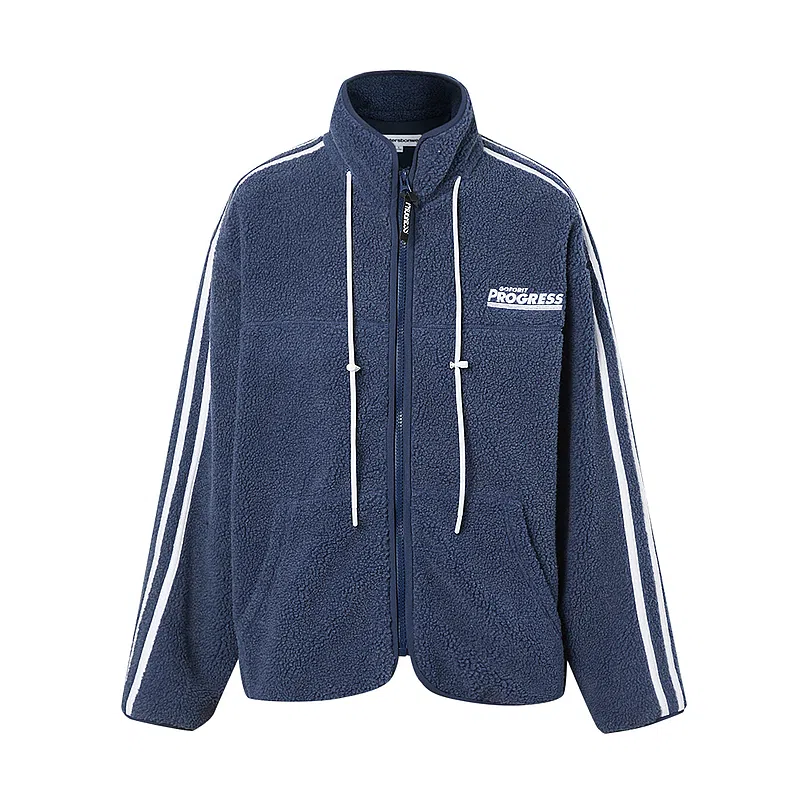 美特斯邦威 时尚潮酷立领拼接短款棉服 男款