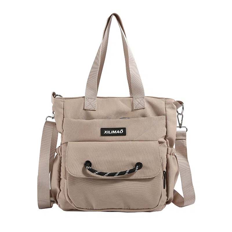 垣途者 韩版补课袋初中生高中学生补习手拎袋简约百搭单肩包大容量手提袋 尼龙布 斜挎包 男女同款情侣款 多色