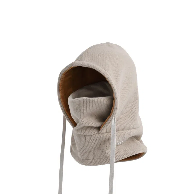 云见森知 骑行防风保暖面罩头盔内胆一体滑雪头套 聚酯纤维 绒线帽 男女同款情侣款