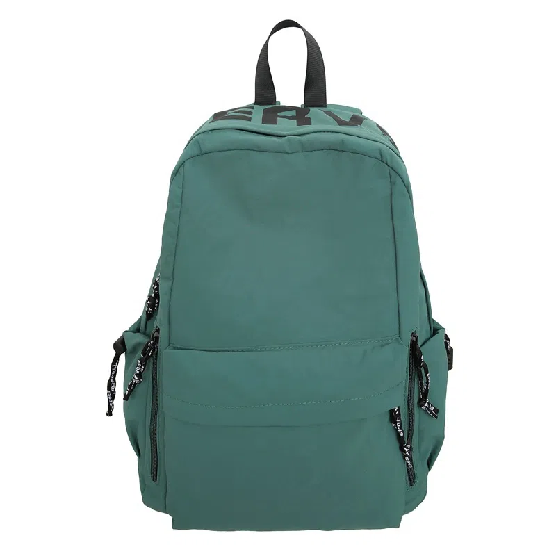 泰克森 日系潮流休闲纯色字母时尚 尼龙 双肩包 男女同款情侣款 多色