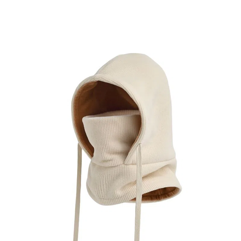 云见森知 骑行防风保暖面罩头盔内胆一体滑雪头套 聚酯纤维 绒线帽 男女同款情侣款