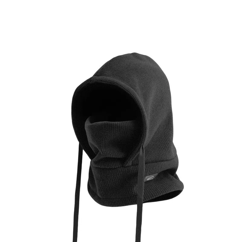 云见森知 骑行防风保暖面罩头盔内胆一体滑雪头套 聚酯纤维 绒线帽 男女同款情侣款
