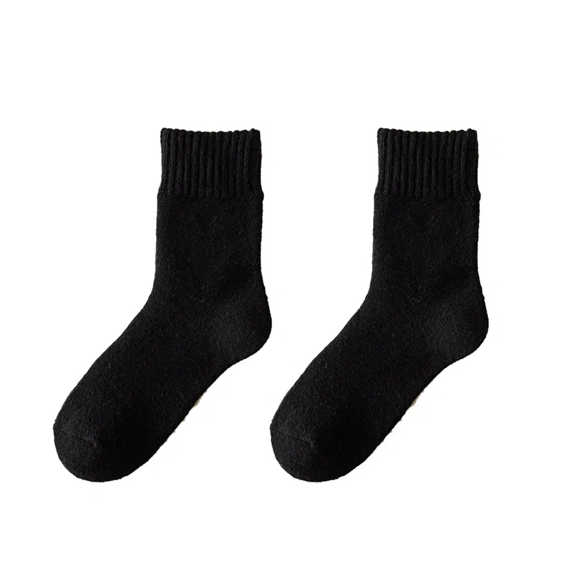 棉基因 加厚抗寒保暖毛巾防寒毛圈中筒袜 男款 组合装