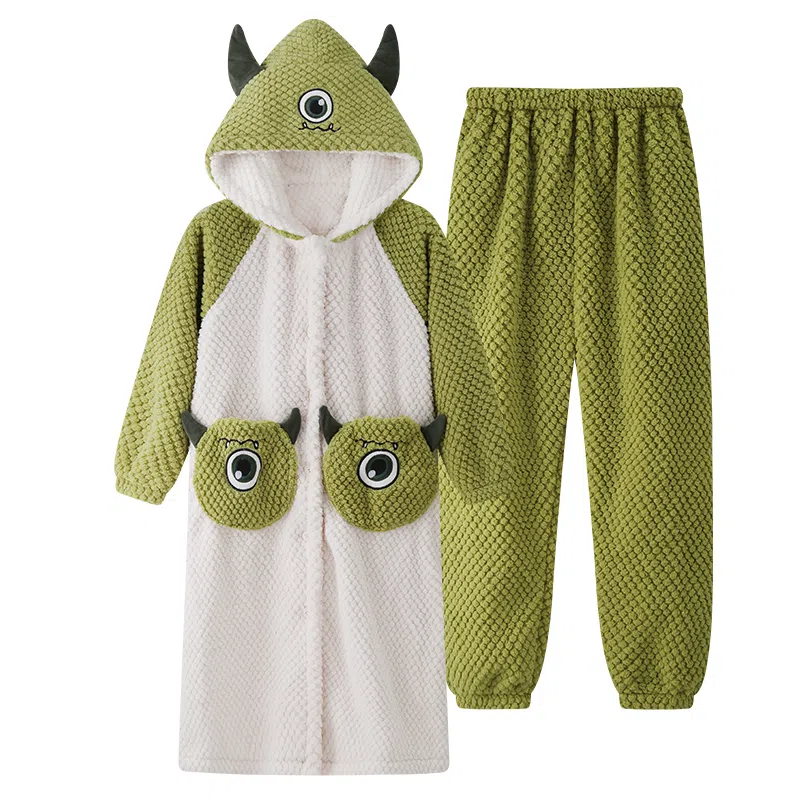 欧诗帛 加厚保暖舒适家居睡衣套装 女款 图片色