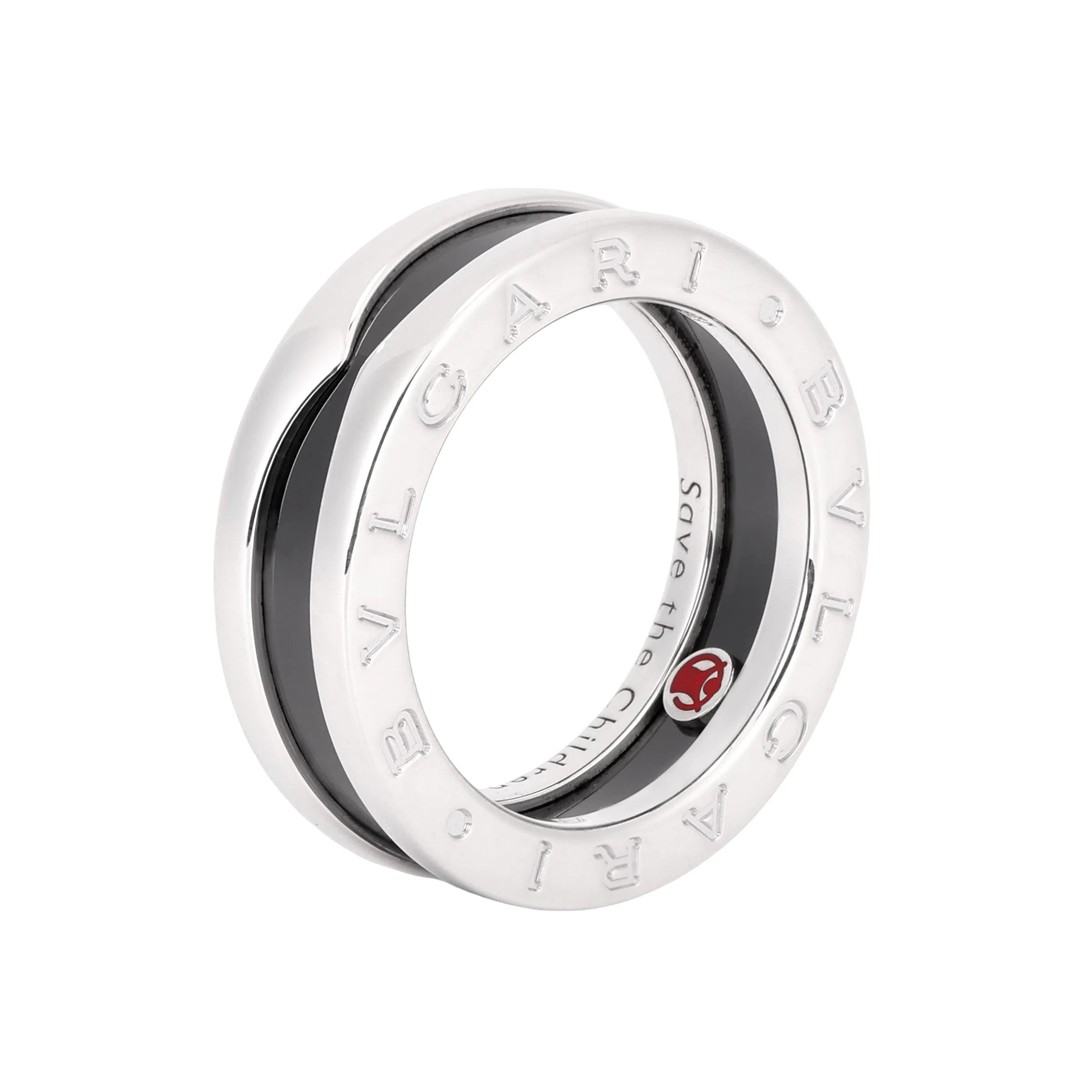 BVLGARI Save the Children Silver Black Ring