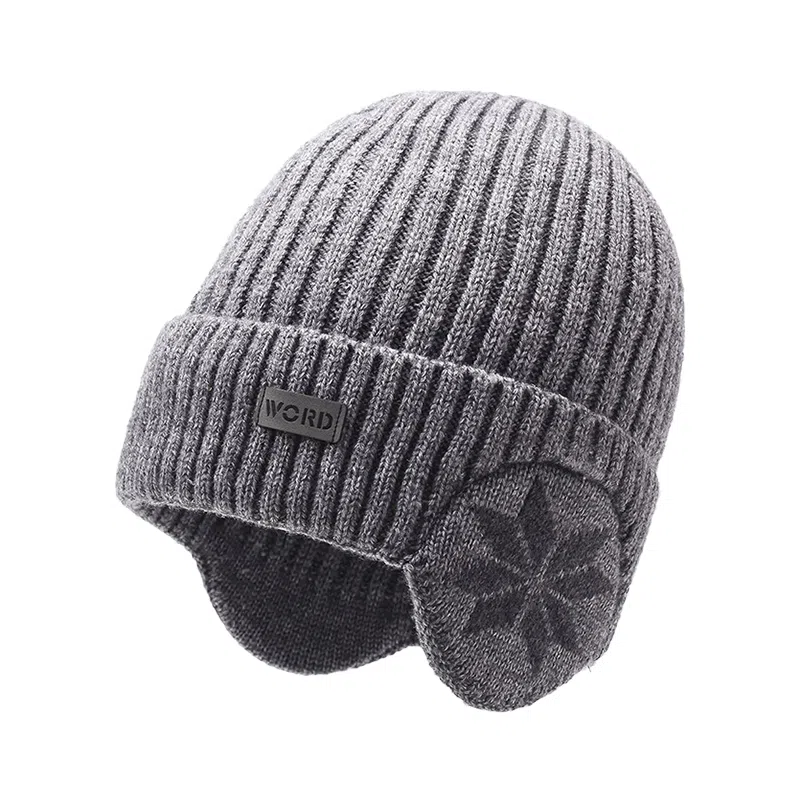 俞兆林 男冬季骑行保暖加长护耳帽休闲百搭包头冬天户外防寒针织帽 加绒 绒线帽 男款