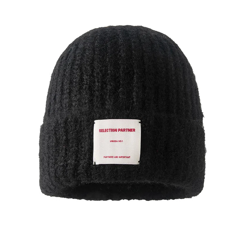 山一丸 时尚保暖 可爱大头围 锦纶 绒线帽 男女同款情侣款