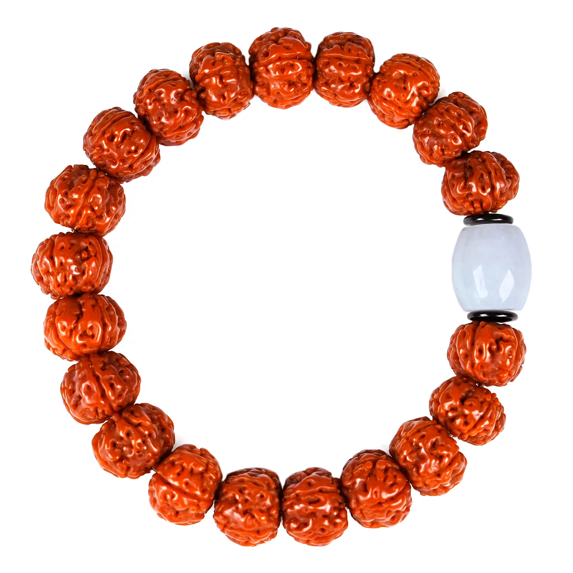 絮物 国潮机刷包浆玉化树王精品饱满原籽佛珠手持盘玩念珠 金刚菩提 手串 男女同款情侣款