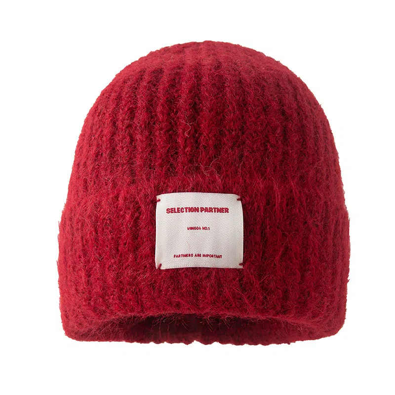 山一丸 时尚保暖 可爱大头围 锦纶 绒线帽 男女同款情侣款