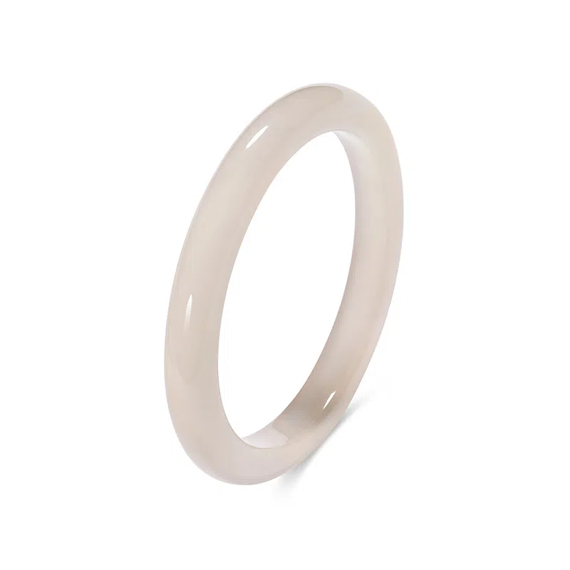 北京黄金 渐变粉 新中式国风设计 清冷高级氛围感穿搭 简约日常百搭通勤 玉髓 手镯 女款