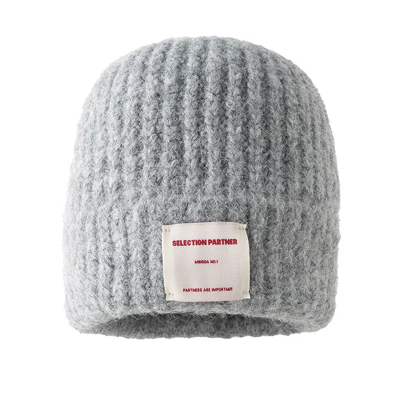 山一丸 时尚保暖 可爱大头围 锦纶 绒线帽 男女同款情侣款