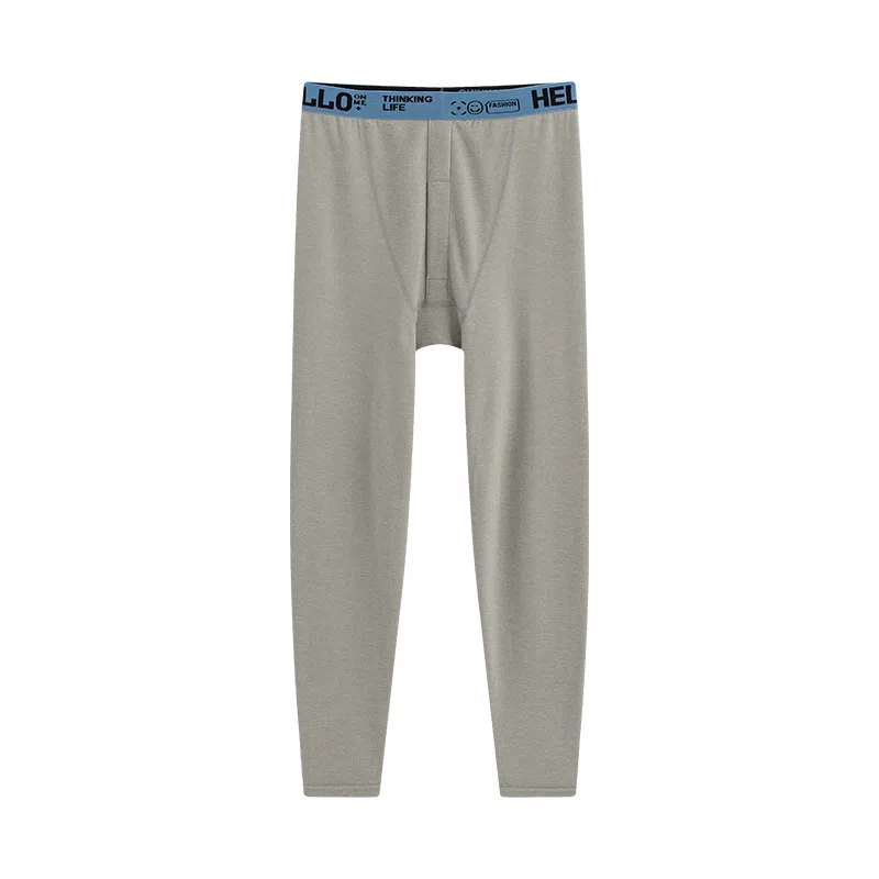 贴身领域 加厚加绒打底纯色长裤保暖裤 男款