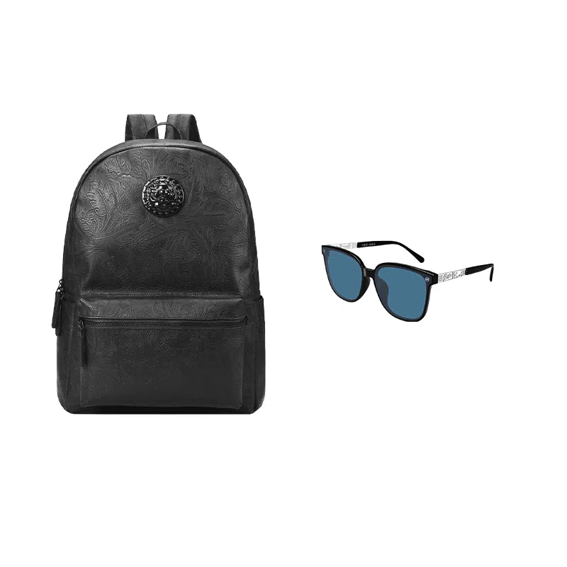 Chusu Black Lion Head Backpack