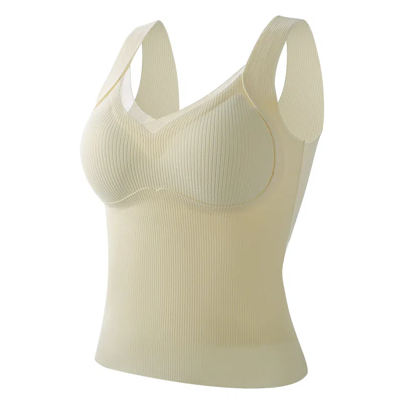 欧迪芬 保暖蓄热轻暖打底软糯恒温不起球磨毛高弹背心 女款