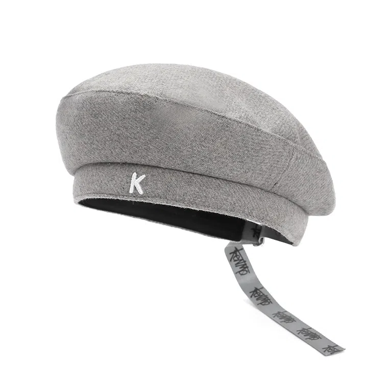 肯默 秋冬保暖 高街长飘带 头围可调节 涤纶 贝雷帽 男女同款情侣款