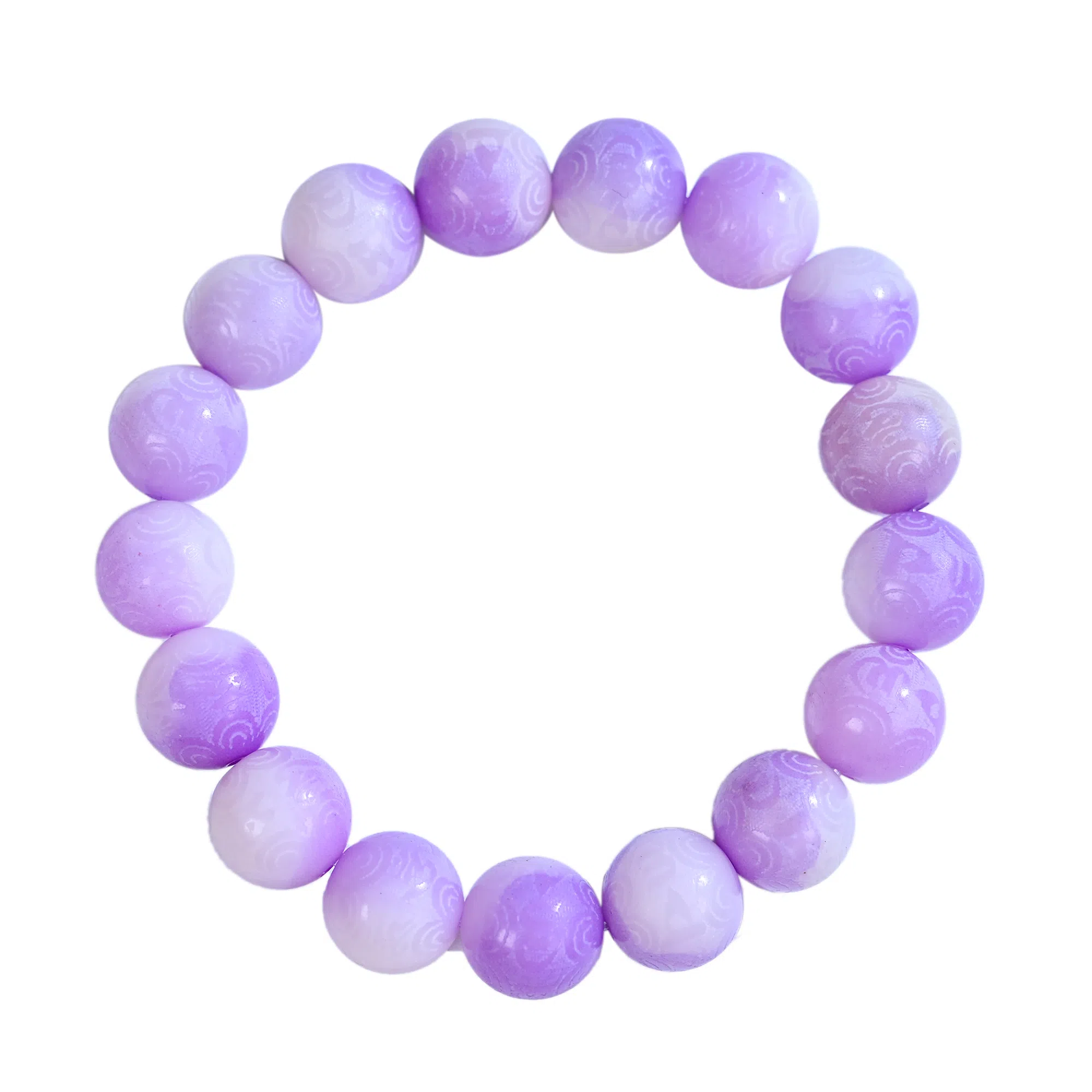 物㯖 国潮雕刻六字真言浅紫冰飘花佛珠招财纳福考试考研上岸绕指柔文艺民族风转运手持 好运 白玉菩提 手串 男女同款情侣款