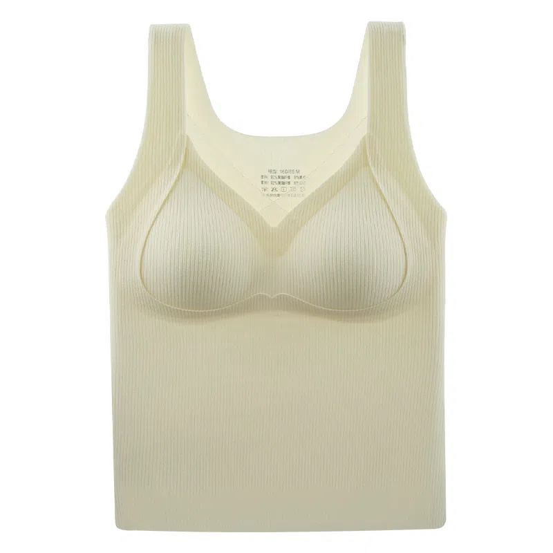 欧迪芬 贴身蓄热轻暖背心打底软糯恒温不起球磨毛高弹保暖上装 女款