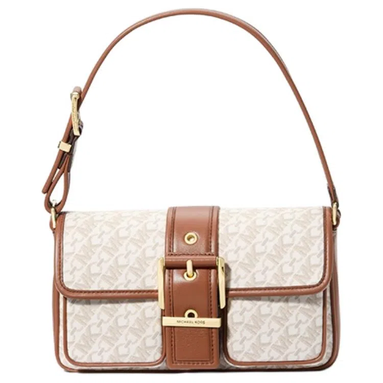 Michael Kors Colby Vanilla White Acorn Brown