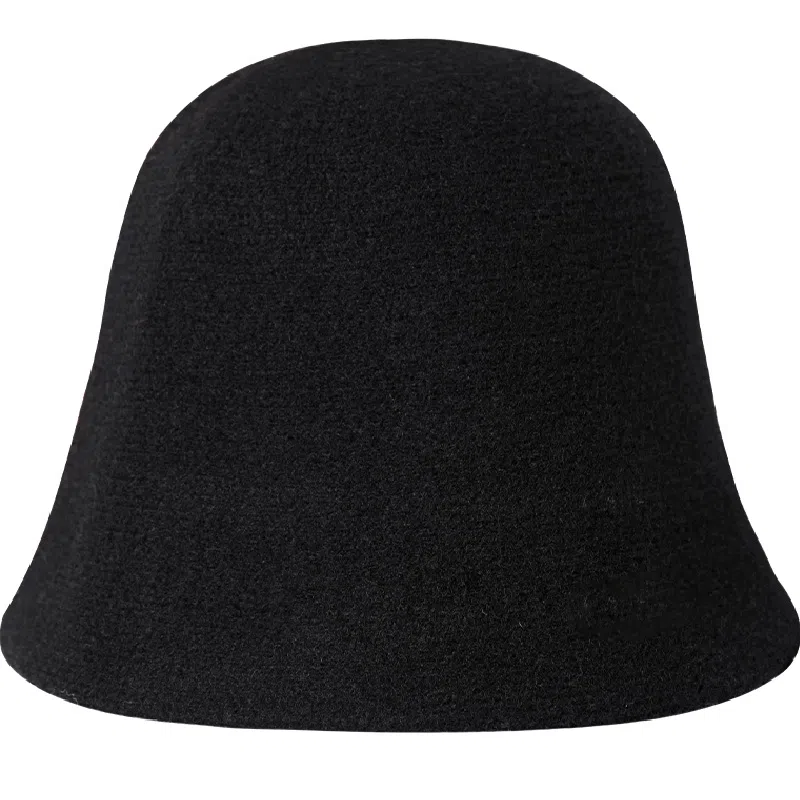 【通勤出街神器】 啄木鸟 纯色高级感水桶帽秋冬保暖百搭毛绒帽子防风防寒韩系盆帽显脸小素颜遮脸轻奢 羊毛 渔夫帽 女款