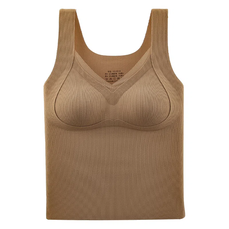 欧迪芬 贴身蓄热轻暖背心打底软糯恒温不起球磨毛高弹保暖上装 女款