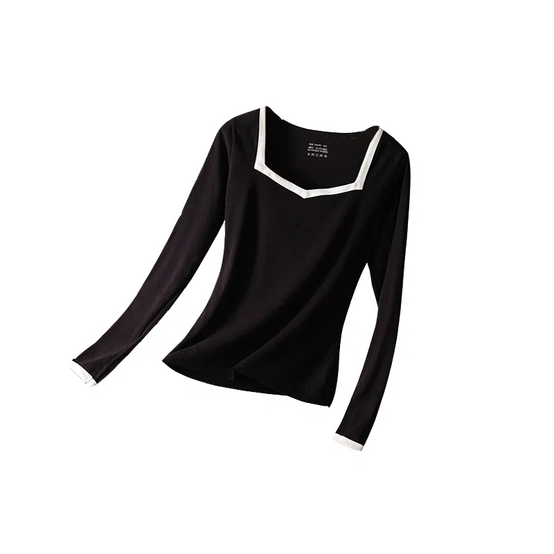 欧迪芬 无痕发热加绒加厚舒适长袖秋衣休闲亲肤保暖上装 女款