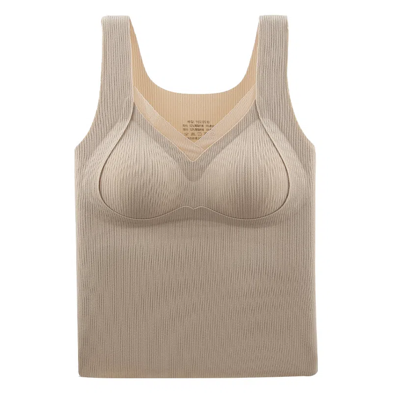 欧迪芬 贴身蓄热轻暖背心打底软糯恒温不起球磨毛高弹保暖上装 女款