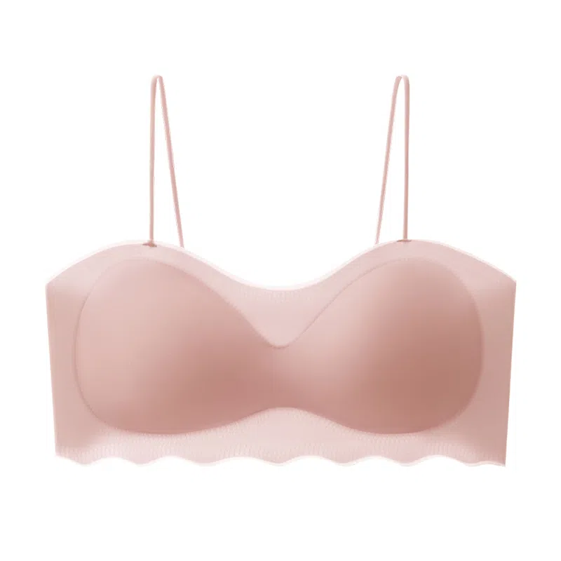 棉基因 无痕冰丝美背细肩带薄款小胸聚拢抹胸防走光少女百搭文胸 女款 组合装