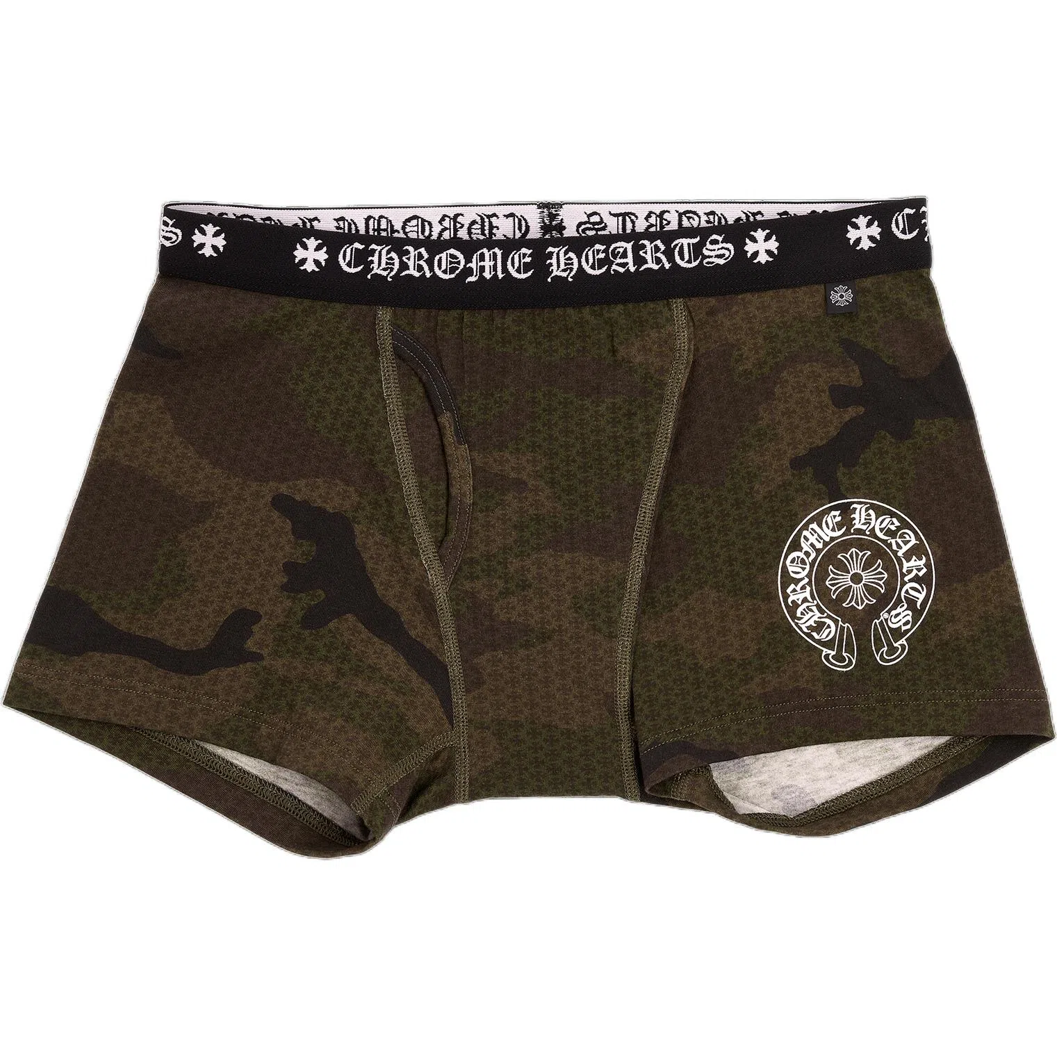 Chrome Hearts SS23 Camo Horseshoe Embroidered Underwear Khaki