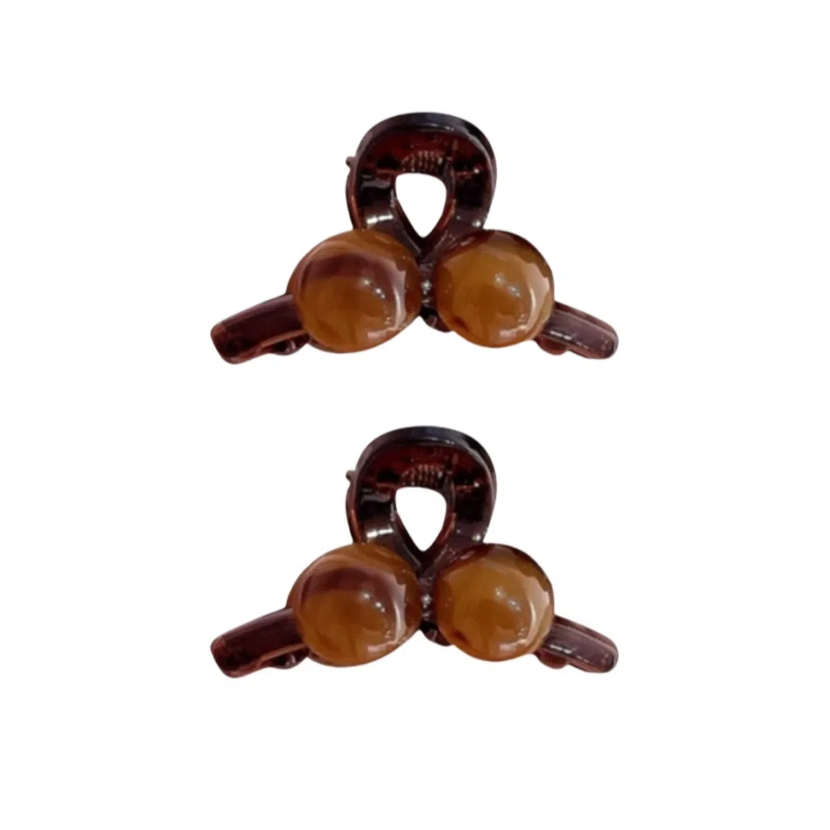 丹琴 美拉德樱桃小号抓夹高马尾公主边夹精致高级感刘海侧边碎发卡夹子 亚克力 发夹 女款