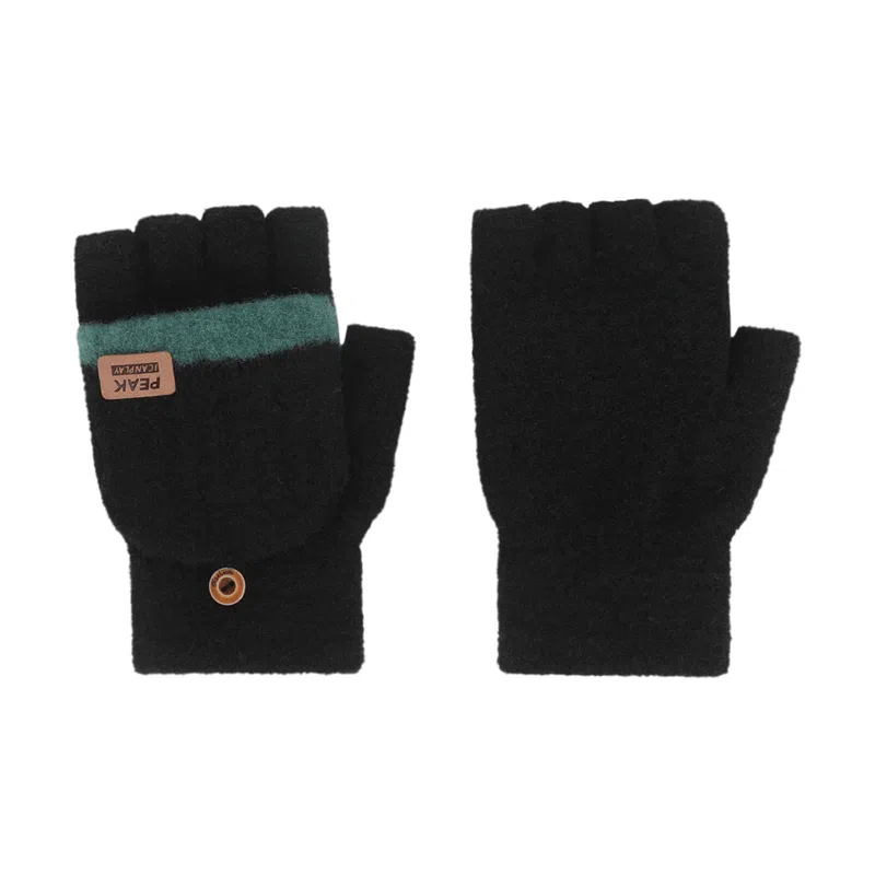 匹克 秋冬保暖翻盖半指灵活时尚百搭 锦纶/氨纶 绒线手套 男女同款情侣款 多色可选
