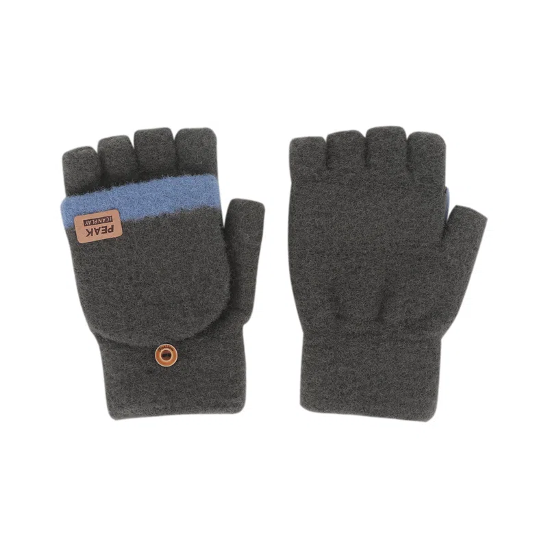匹克 秋冬保暖翻盖半指灵活时尚百搭 锦纶/氨纶 绒线手套 男女同款情侣款 多色可选