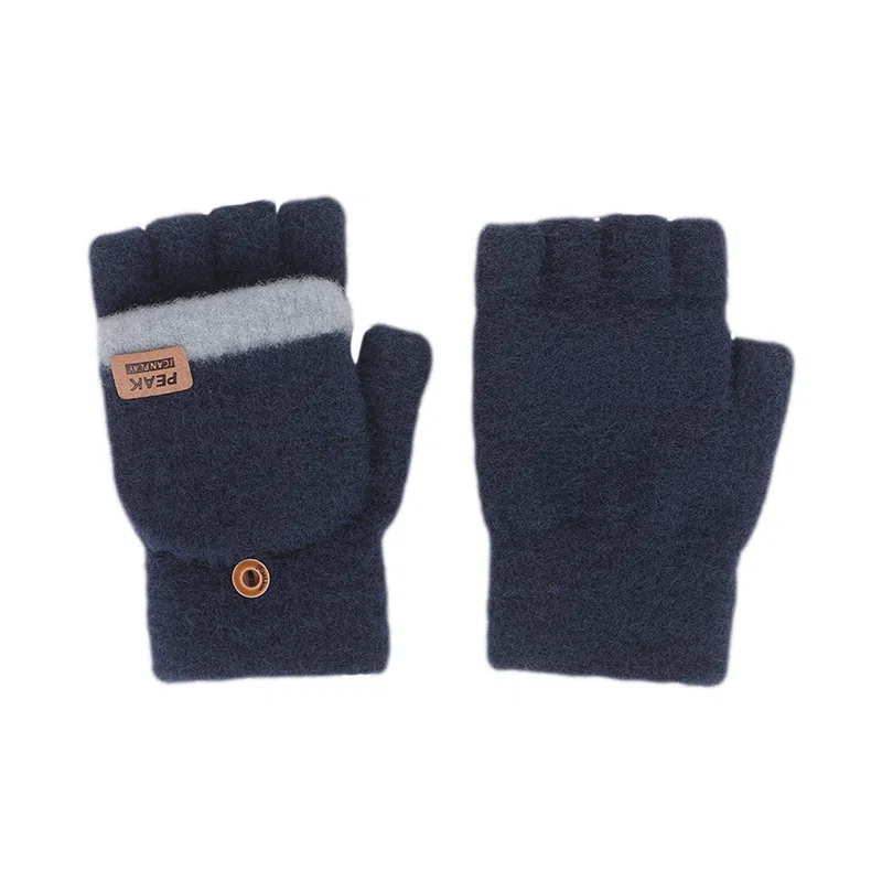 匹克 秋冬保暖翻盖半指灵活时尚百搭 锦纶/氨纶 绒线手套 男女同款情侣款 多色可选