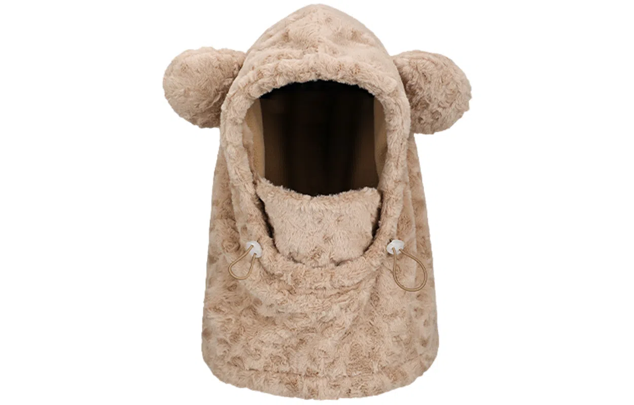 优幽兰 韩系甜美可爱显脸小骑车小众高级感防风防寒护耳加厚保暖一体 聚酯纤维 帽子 女款