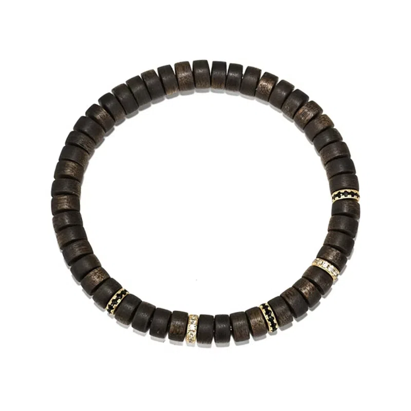 周帝王 【过手留香】平安喜乐福禄吉祥素串单圈文玩复兴佛珠盘串念珠转运招财纳福 新中式小众 檀木 手串 男女同款情侣款