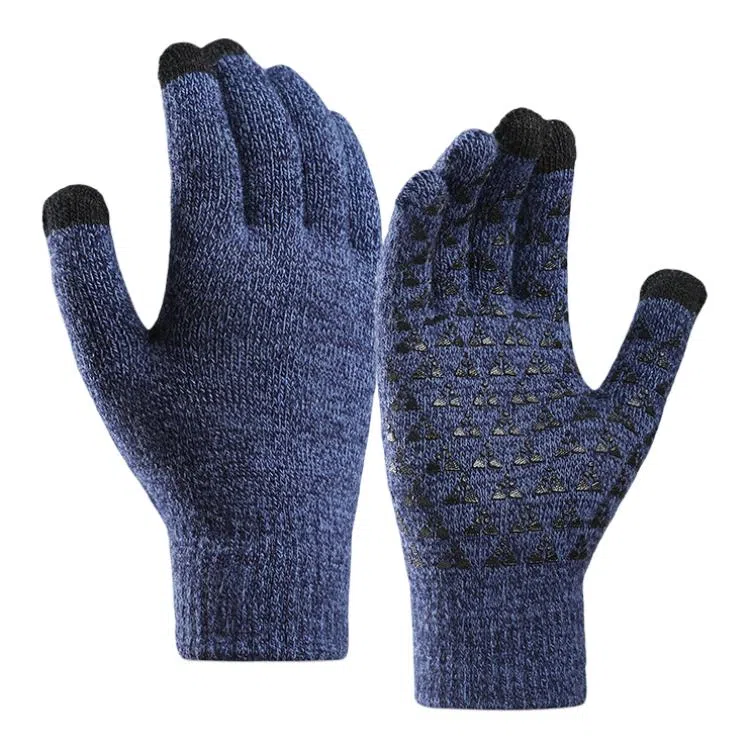 木林森 秋冬季保暖游戏触屏骑车休闲简约 腈纶 毛线手套 男女同款情侣款