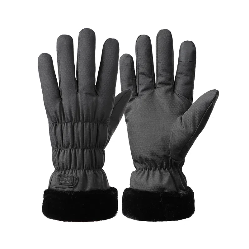 俞兆林 冬季女士保暖韩版可爱触屏骑行电动车防寒加绒加厚防风冬天玩雪防冻手 防泼水 手套 女款