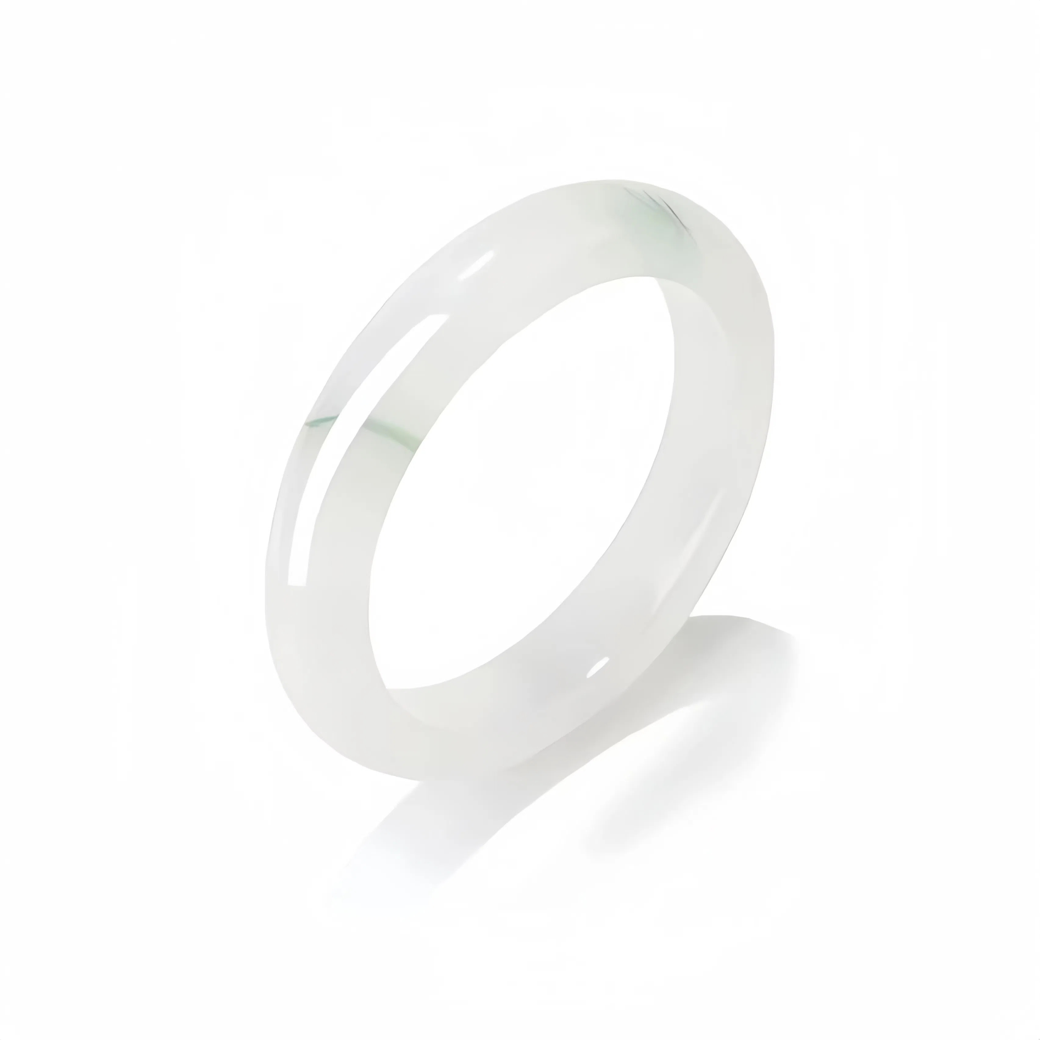 吉瑶 精品 清冷优雅 温婉大方 新中式 国风国韵青山远黛翠玉平安镯  国潮古风 浅绿飘花 汉服旗袍 新中式 天山翠 手镯 女款