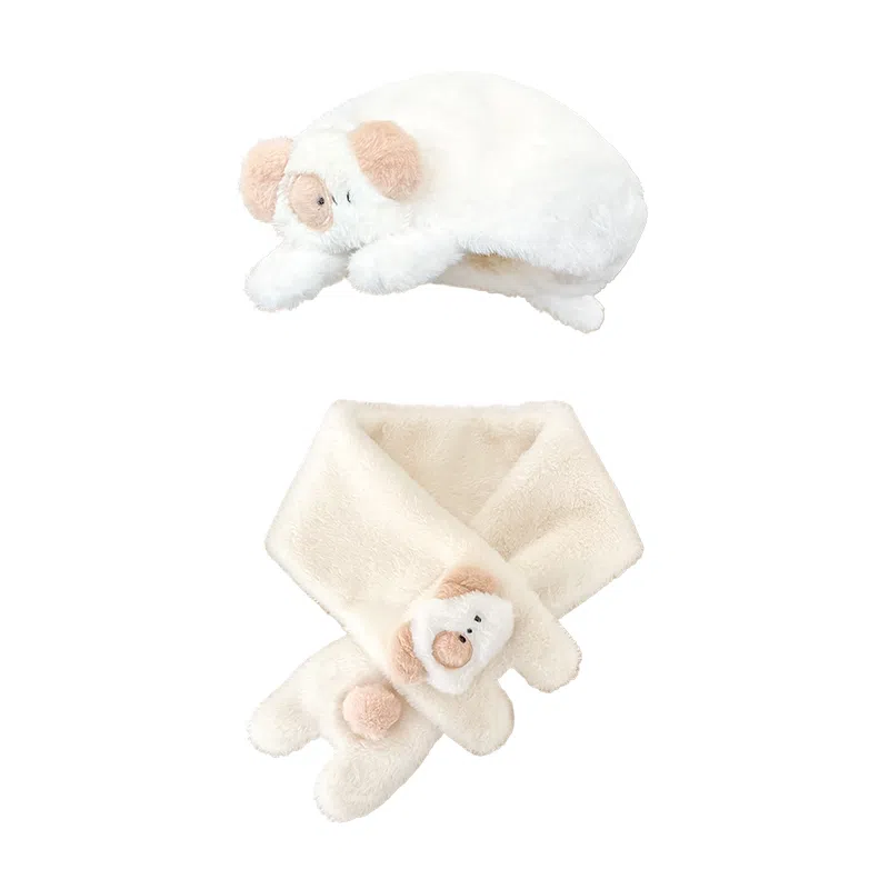 SLEEPYWALK Cute Cartoon Dog Plush Beret