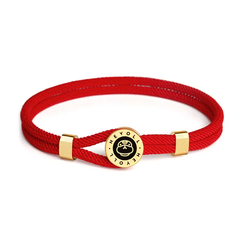 灰鱼 十二生肖红绳原创小众设计新中式国潮风蛇年本命年简约高级感轻奢复古个性手工编织绳编制手绳叠戴好运 合金 手链 男女同款情侣款