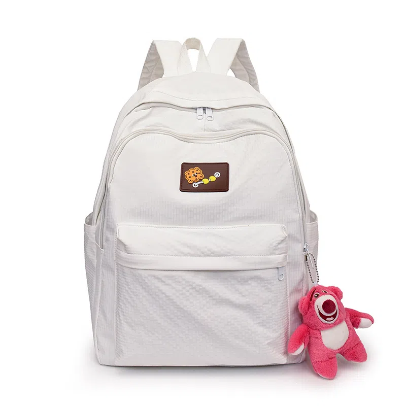 垣途者 书包女学生日系休闲简约日常通勤时尚百搭 防水面料 双肩包 女款 白色粉色黄色蓝色绿色